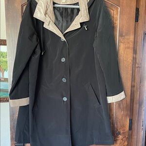 Appleseed's Black and Cream Trench Coat